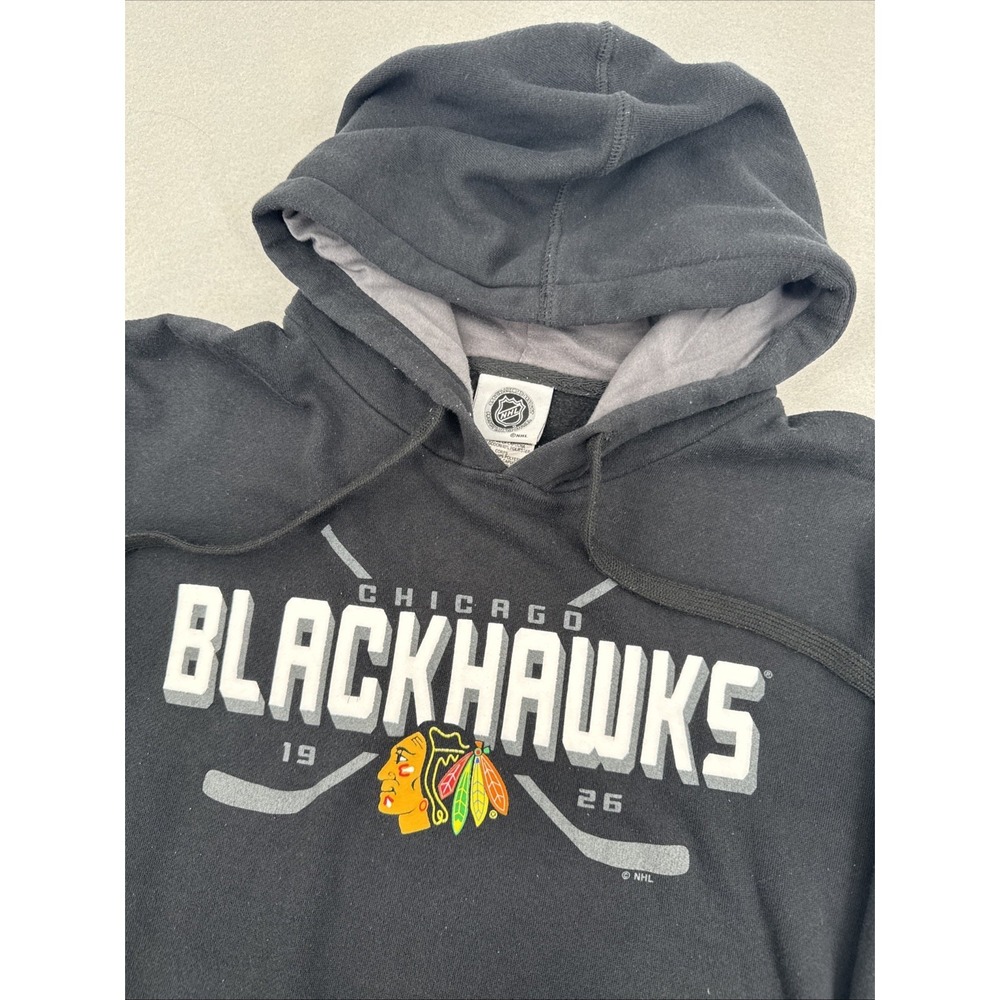 Chicago Blackhawks NHL Hoodie Men's M Black Blokecore Sportswear